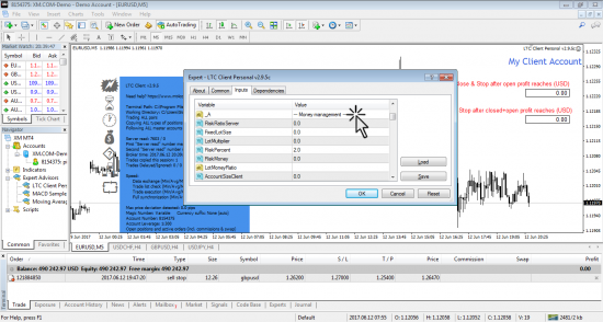 LTC Money Management Settings